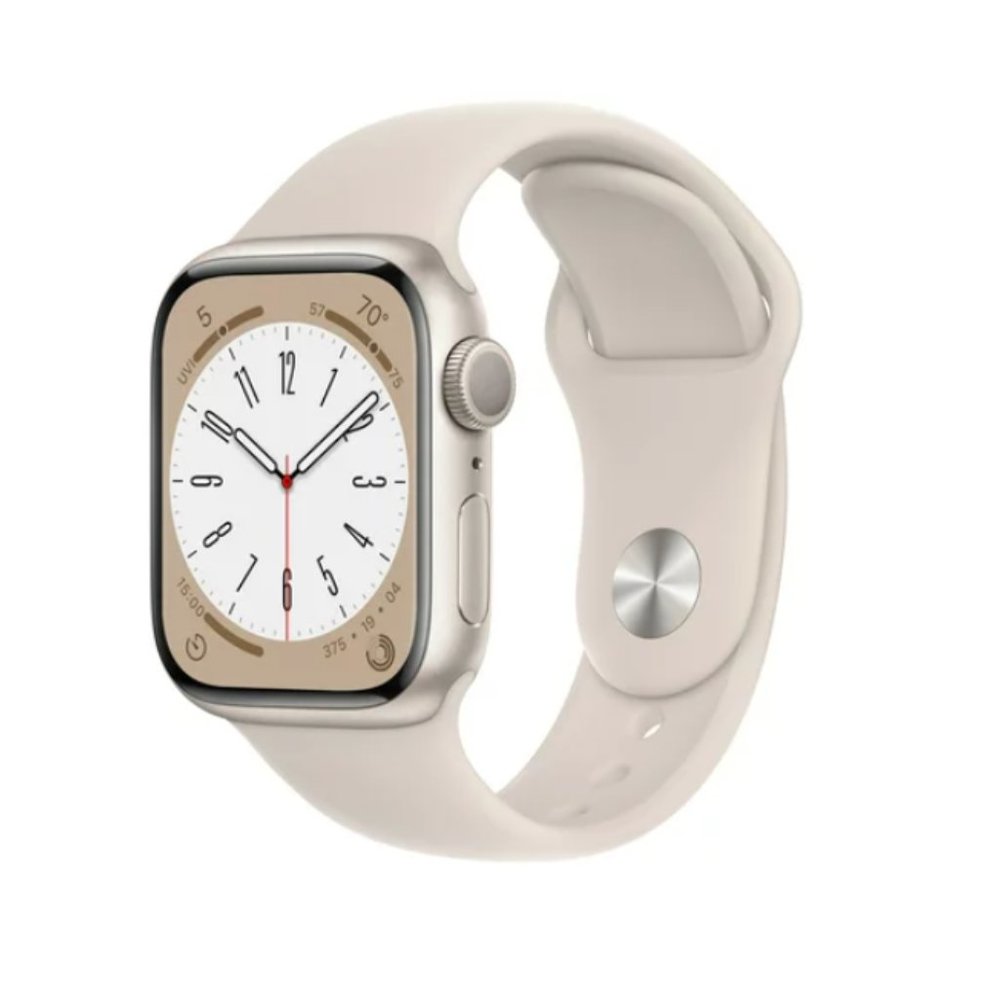 Apple Watch - Series 8 GPS - Starlight Aluminum Case - 41mm - Band Size S/M